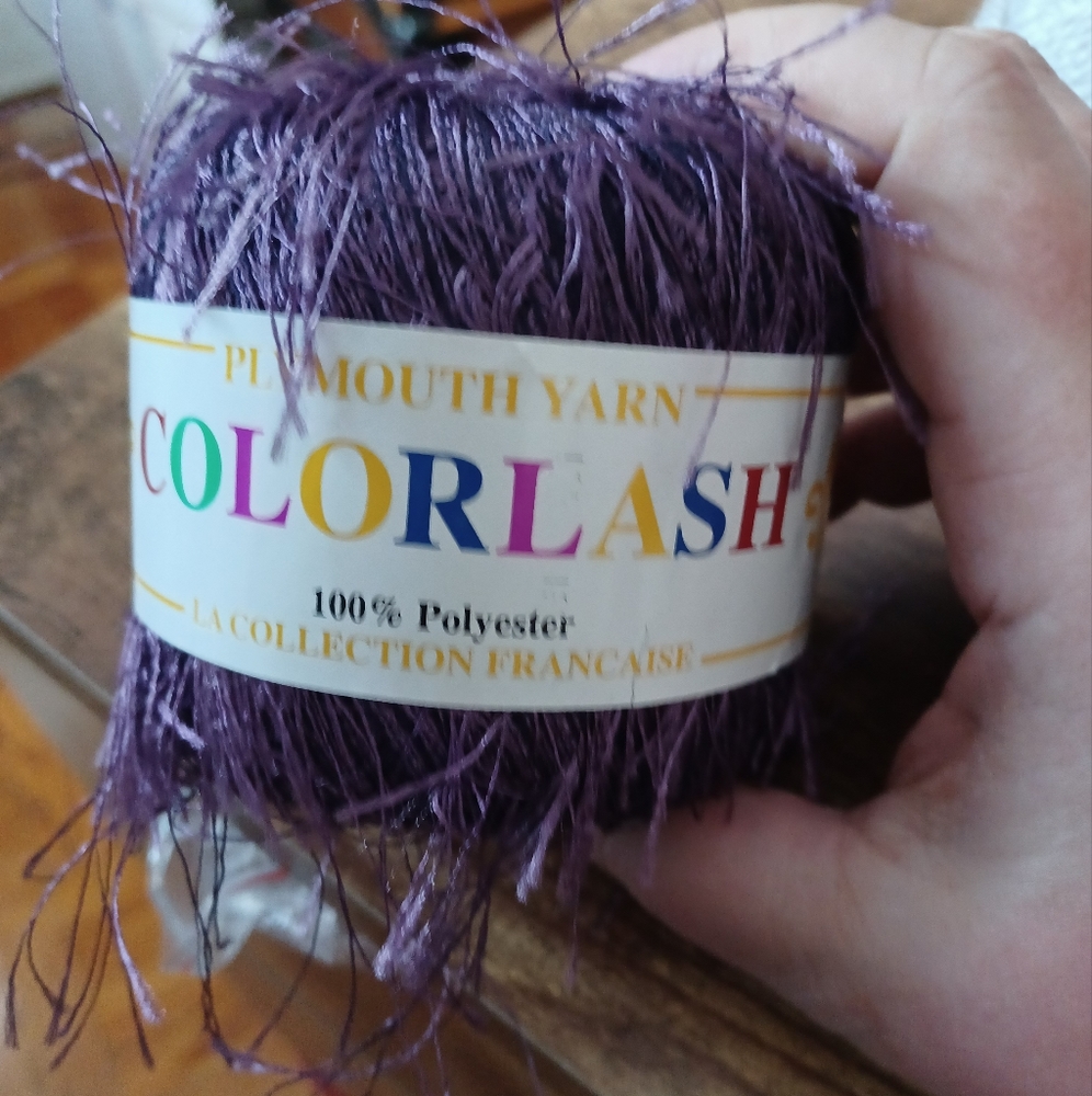 Plymouth yarn colorlash purple skein